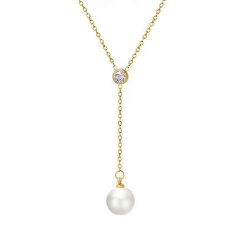 Y Shaped Guldpläterat Halsband